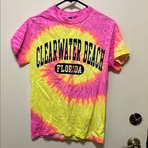 Tie-Dye Clearwater Beach Florida T-Shirt Small